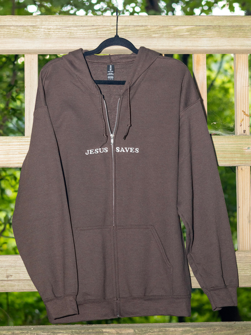 Jesus Saves Embroidered Zip Up