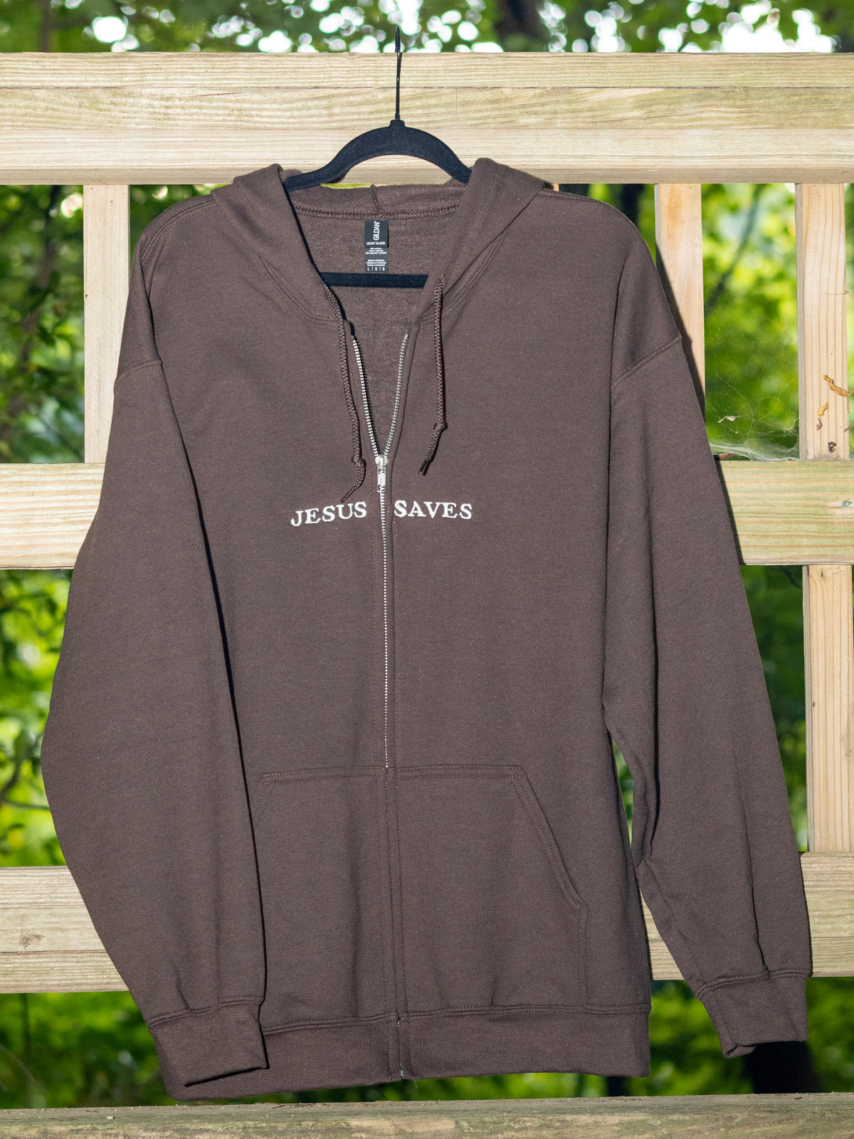 Jesus Saves Embroidered Zip Up
