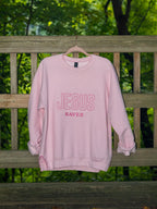 Jesus Saves- Embroidered side seams Sweatshirt