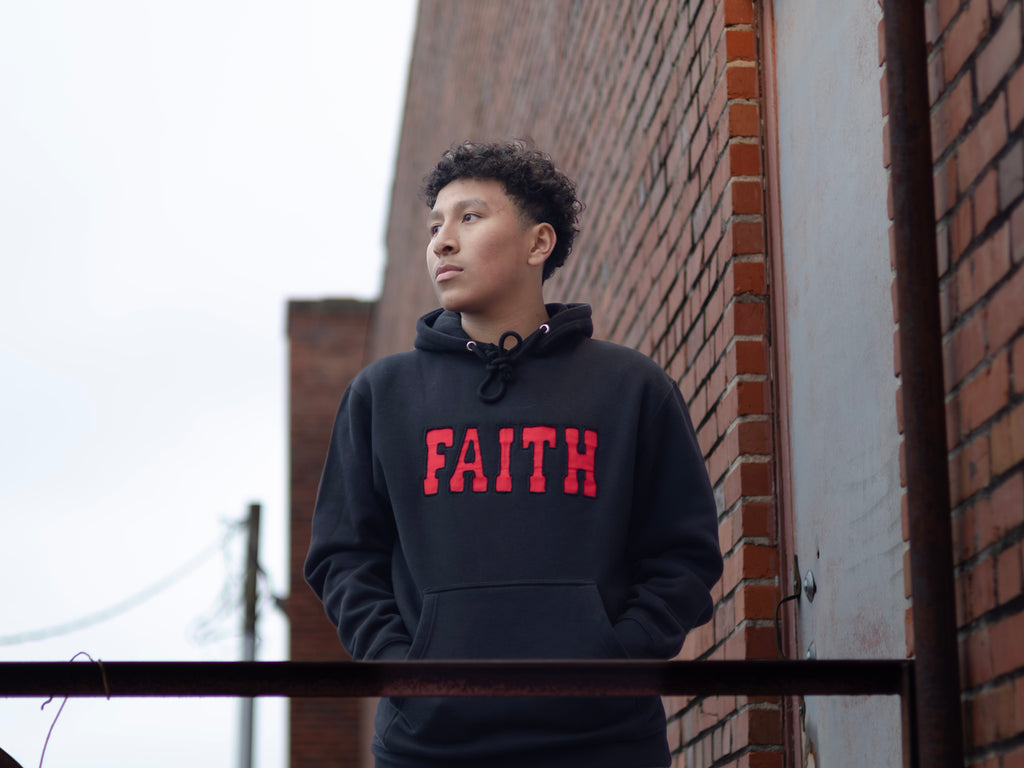 Faith Reverse Applique Hoodie