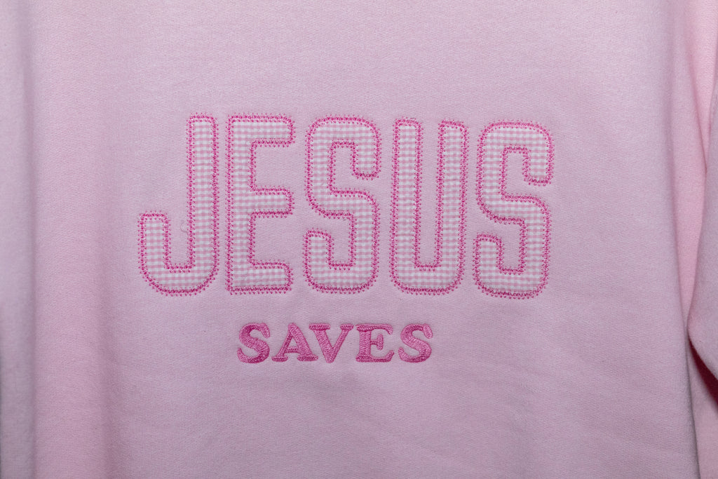 Jesus Saves- Embroidered side seams Sweatshirt