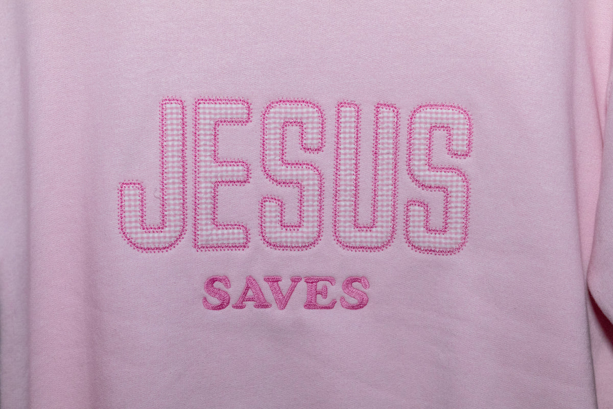 Jesus Saves- Embroidered side seams Sweatshirt