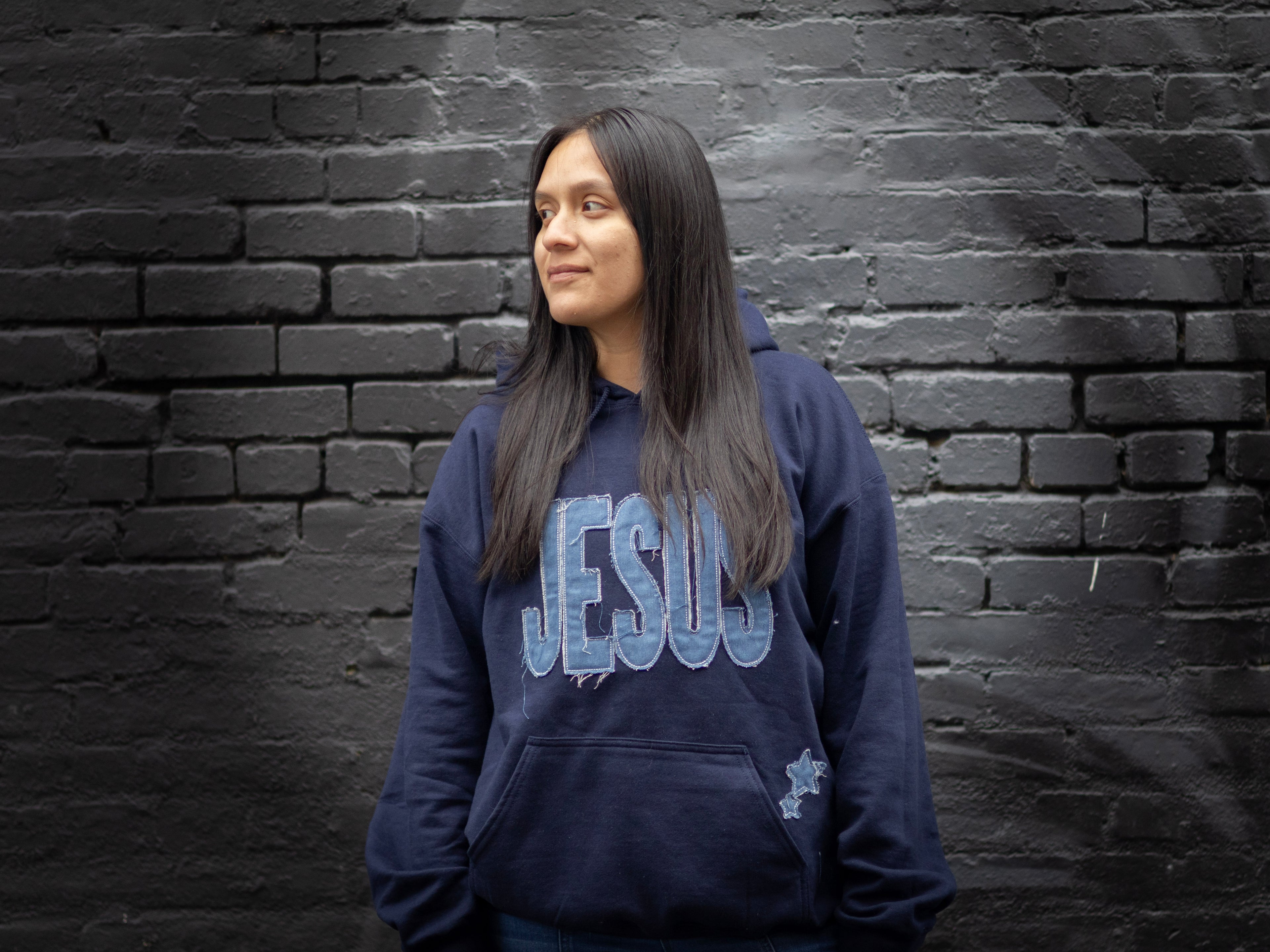 Jesus & Start Distressed Hoodie
