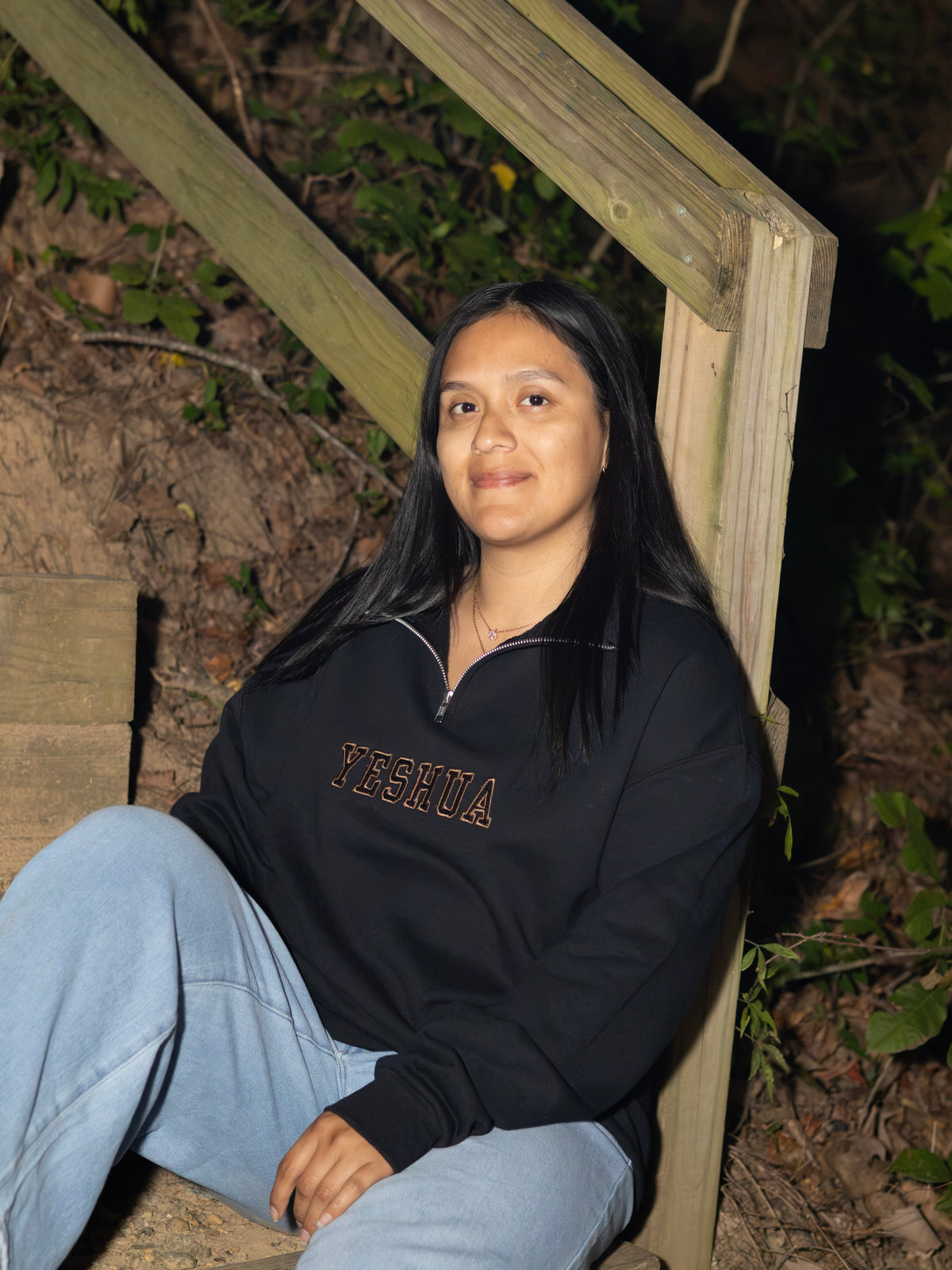 YESHUA Embroidered Quarter Zip Up