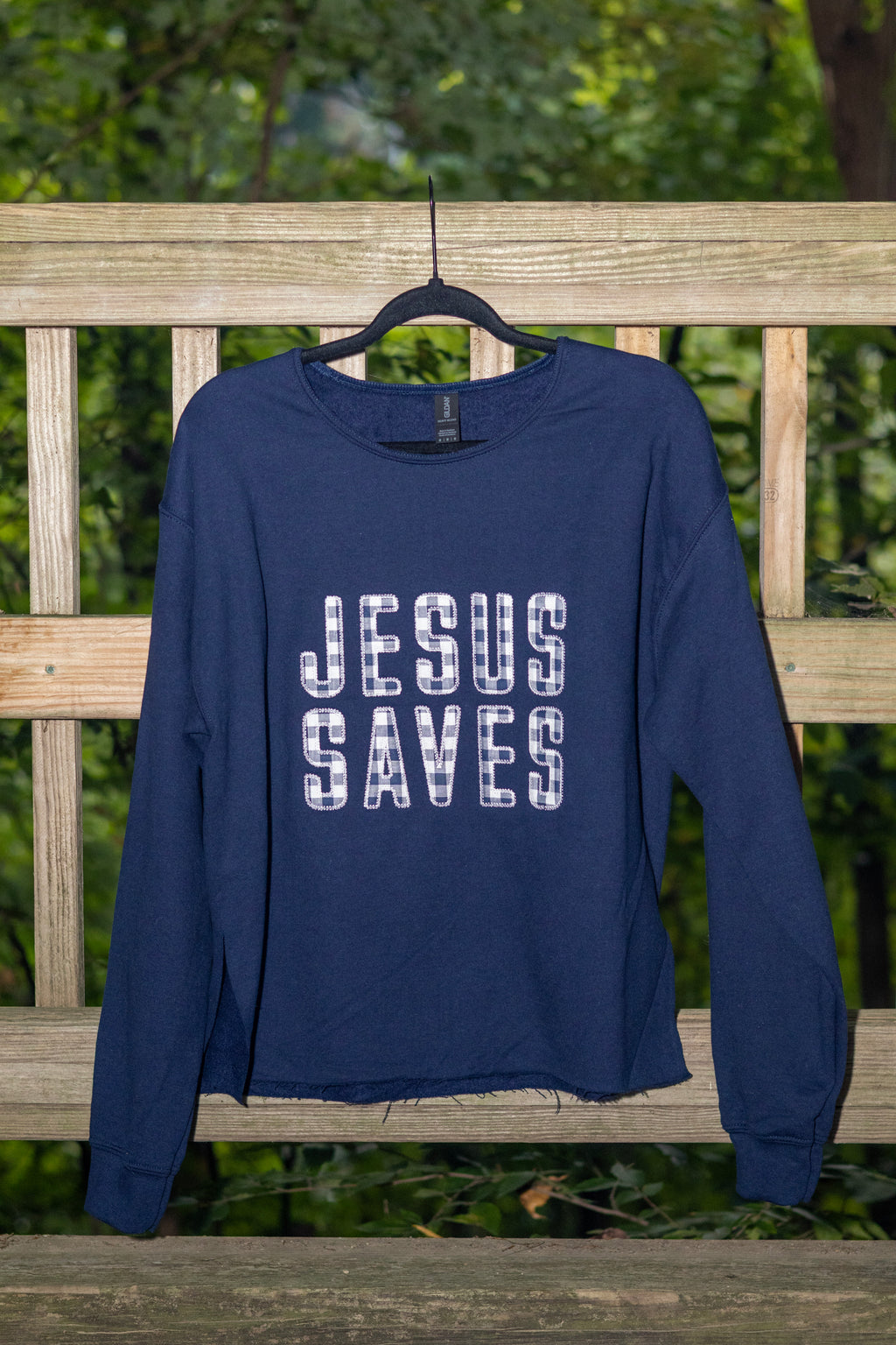 Jesus Saves Embroidered Sweatshirt