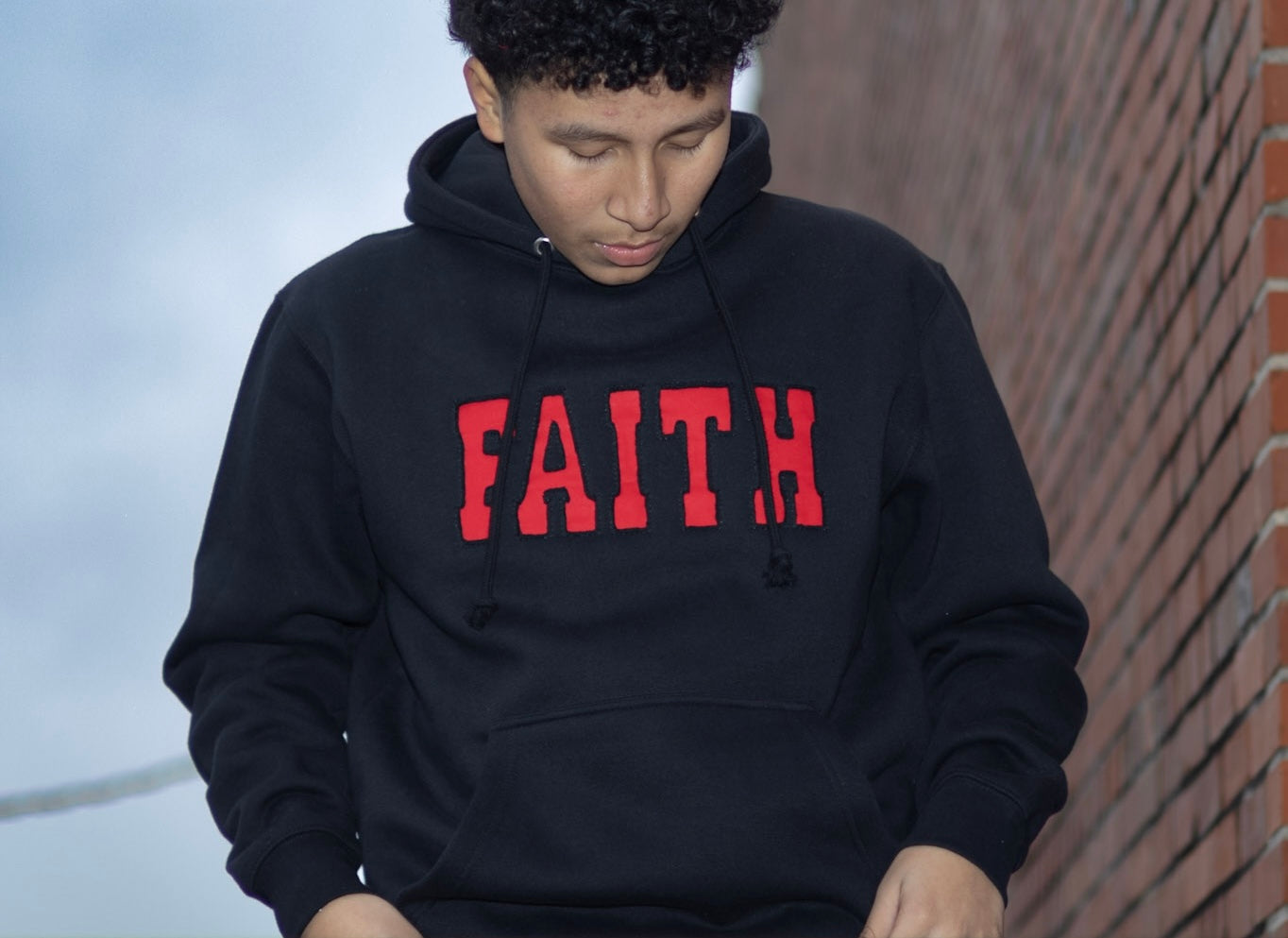Faith Reverse Applique Hoodie